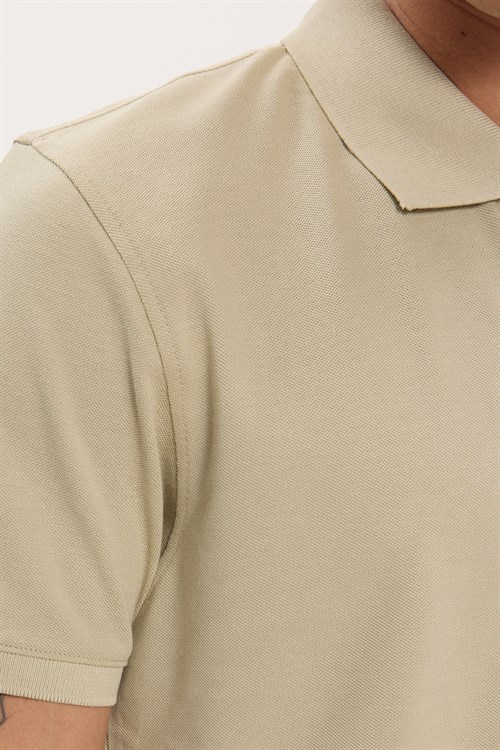 Erkek Slim Fit Dar Kesim Premium Seri %100 Pamuk Yumuşak Dokulu Merserize Gri Polo Yaka Tişört 