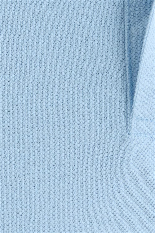 Erkek Slim Fit Dar Kesim Premium Seri %100 Pamuk Yumuşak Dokulu Merserize Mavi Polo Yaka Tişört 