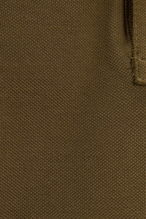 Erkek Slim Fit Dar Kesim Premium Seri %100 Pamuk Yumuşak Dokulu Merserize Haki Polo Yaka Tişört 