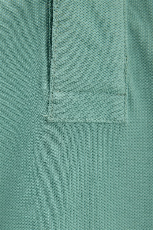 Erkek Slim Fit Dar Kesim Premium Seri %100 Pamuk Yumuşak Dokulu Merserize Yeşil Polo Yaka Tişört 