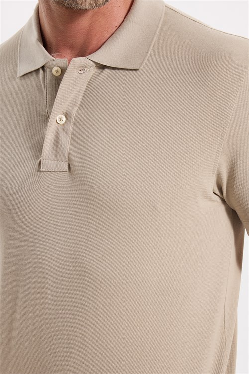 Erkek Slim Fit Dar Kesim Premium Seri %100 Pamuk Yumuşak Dokulu Merserize Taş Polo Yaka Tişört