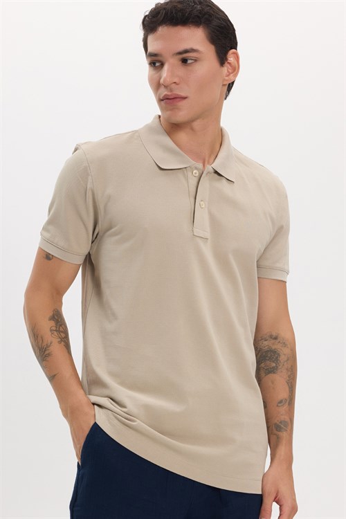 Erkek Slim Fit Dar Kesim Premium Seri %100 Pamuk Yumuşak Dokulu Merserize Taş Polo Yaka Tişört 