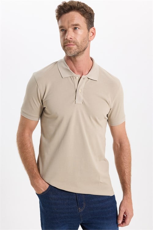Erkek Slim Fit Dar Kesim Premium Seri %100 Pamuk Yumuşak Dokulu Merserize Taş Polo Yaka Tişört