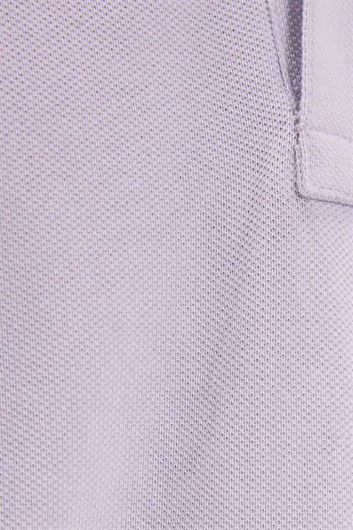 Erkek Slim Fit Dar Kesim Premium Seri %100 Pamuk Yumuşak Dokulu Merserize Lila Polo Yaka Tişört 