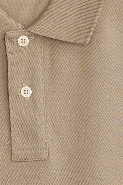 Erkek Slim Fit Dar Kesim Premium Seri %100 Pamuk Yumuşak Dokulu Merserize Kahve Polo Yaka Tişört 