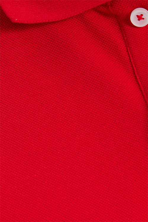 Erkek Slim Fit Dar Kesim %100 Pamuk Kısa Kollu Polo Yaka Kırmızı Tişört