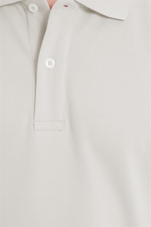 Erkek Slim Fit Dar Kesim %100 Pamuk Kısa Kollu Polo Yaka Yeşil Tişört