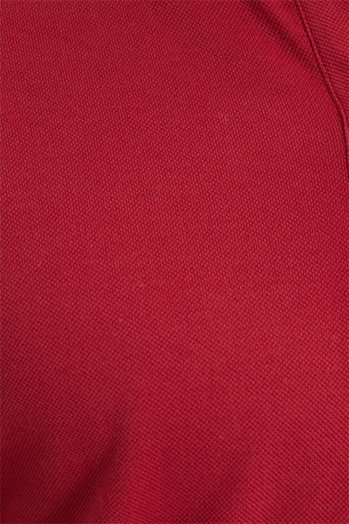 Erkek Slim Fit Dar Kesim %100 Pamuk Kısa Kollu Polo Yaka Kırmızı Tişört