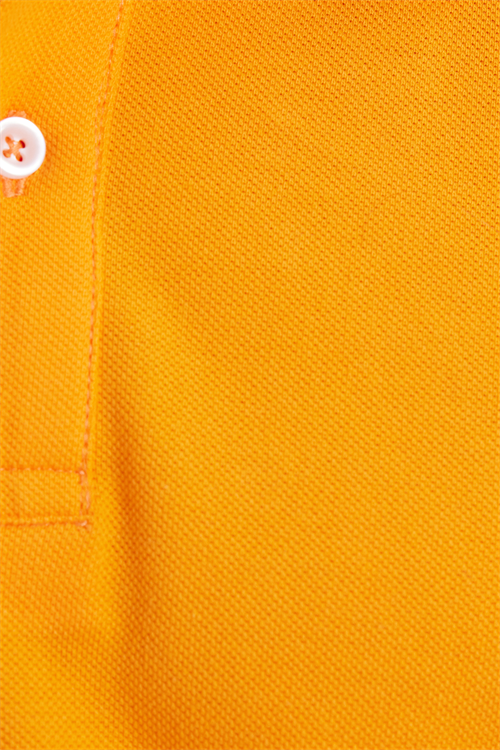 Erkek Slim Fit Dar Kesim %100 Pamuk Kısa Kollu Polo Yaka Turuncu Tişört