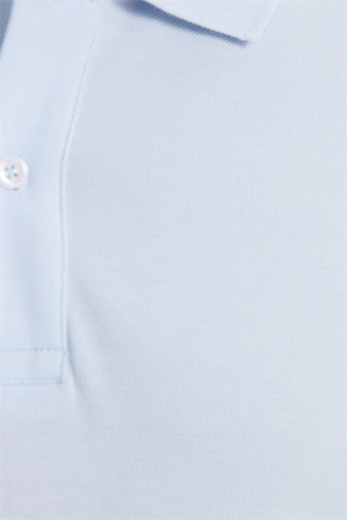 Erkek Slim Fit Dar Kesim %100 Pamuk Kısa Kollu Polo Yaka Turkuaz Tişört