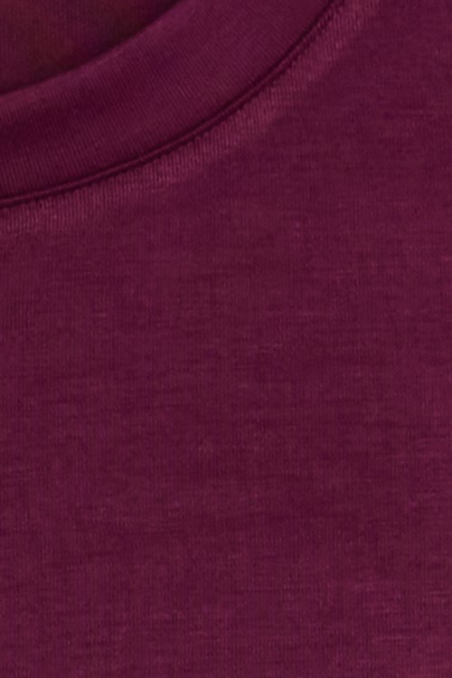 Erkek Regular Fit Klasik Kesim Ekstra Soft Modal Kumaş Bisiklet Yaka Kısa Kollu Bordo Tişört