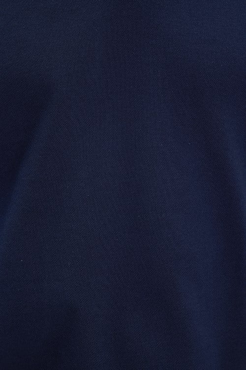 Erkek Slim Fit Dar Kesim %100 Pamuklu Çizgili Detaylı V Yaka Lacivert Polo Yaka Tişört