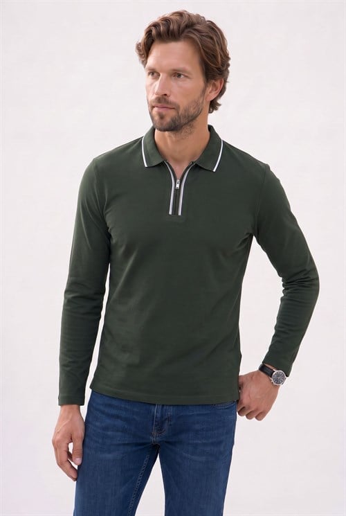 SLIM FIT LONG SLV PIQUE T-SHIRT CASEMIRO
