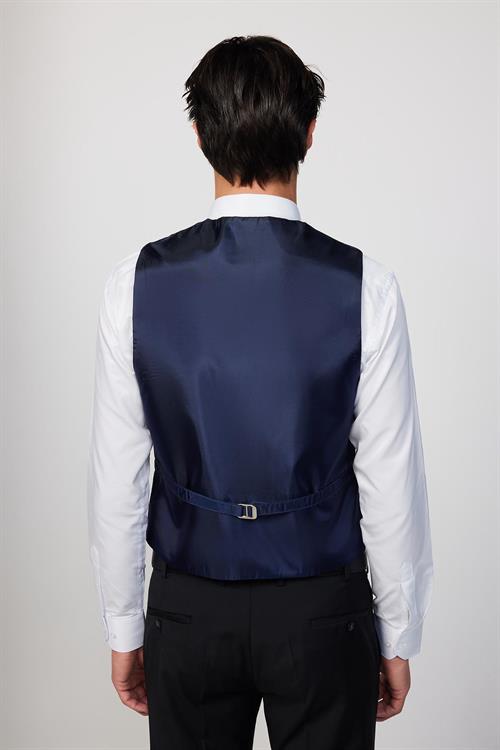 Slim Fit Dar Kesim 3 Cepli 4 Mevsim Düz Gri Erkek Yelek