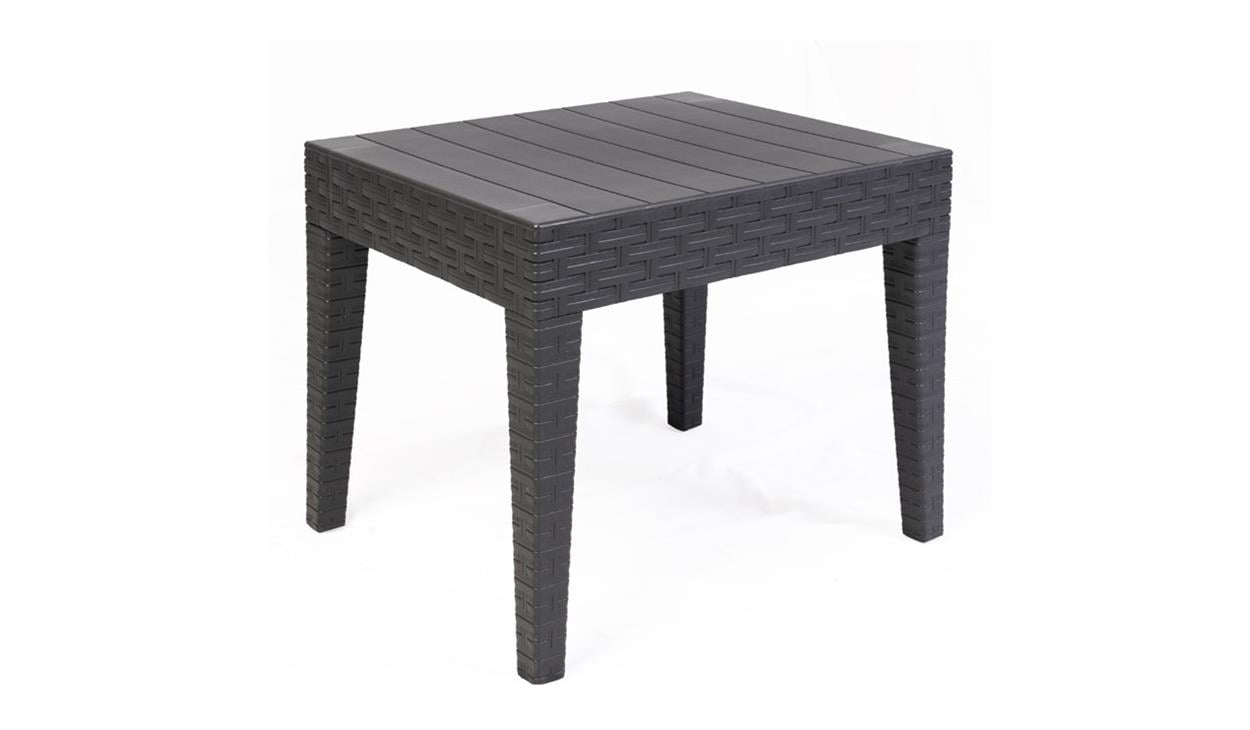 ALASKA PLASTİK RATTAN SEHPA KAHVERENGİ