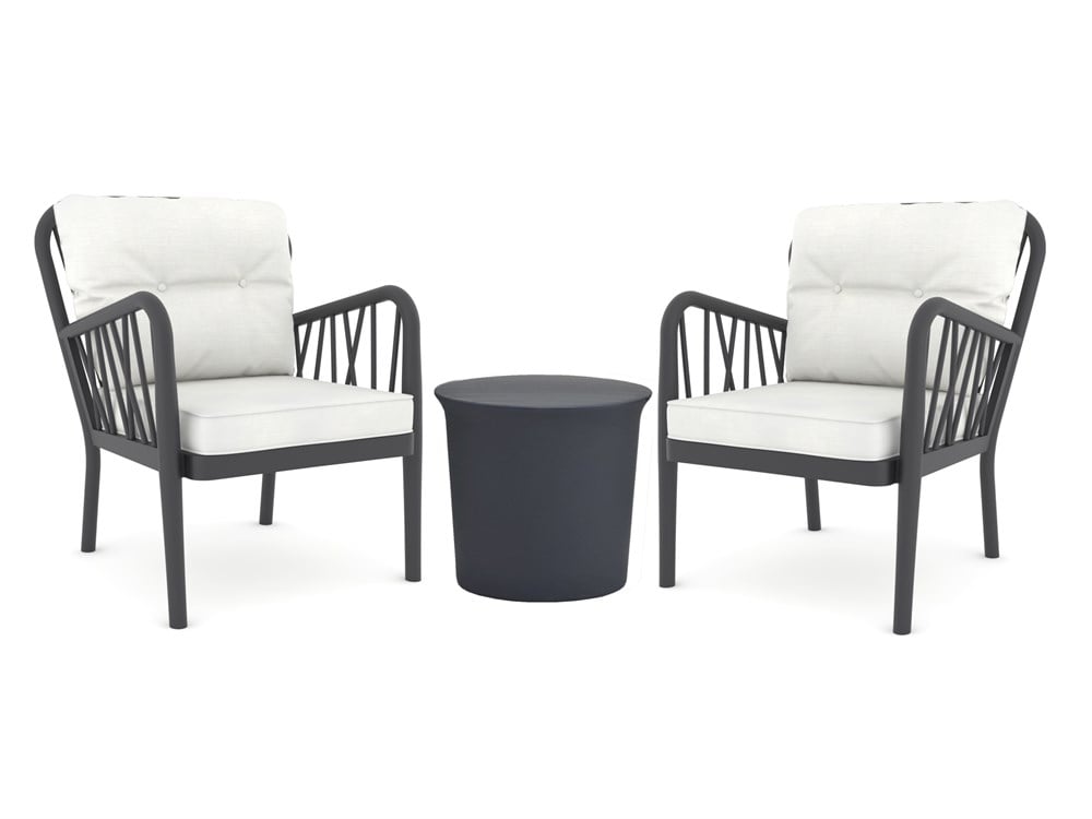 GALA BİSTRO SET BAHÇE KOLTUK  TAKIMI ANTHRACITE