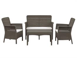 FLORIDA, PLASTİK RATTAN BAHÇE OTURMA TAKIMI İKİLİ
