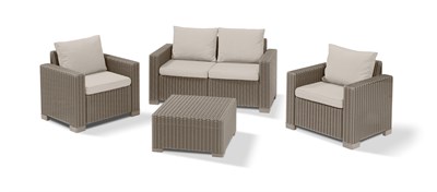  CALİFORNİA İKİLİ ENJEKSİYON RATTAN OTURMA GRUBU CAPUCCINO
