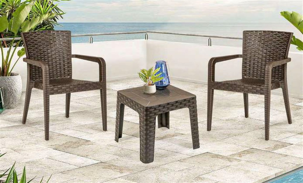 ALBERTA MONACO PLASTİK RATTAN BAHÇE BALKON TAKIMI