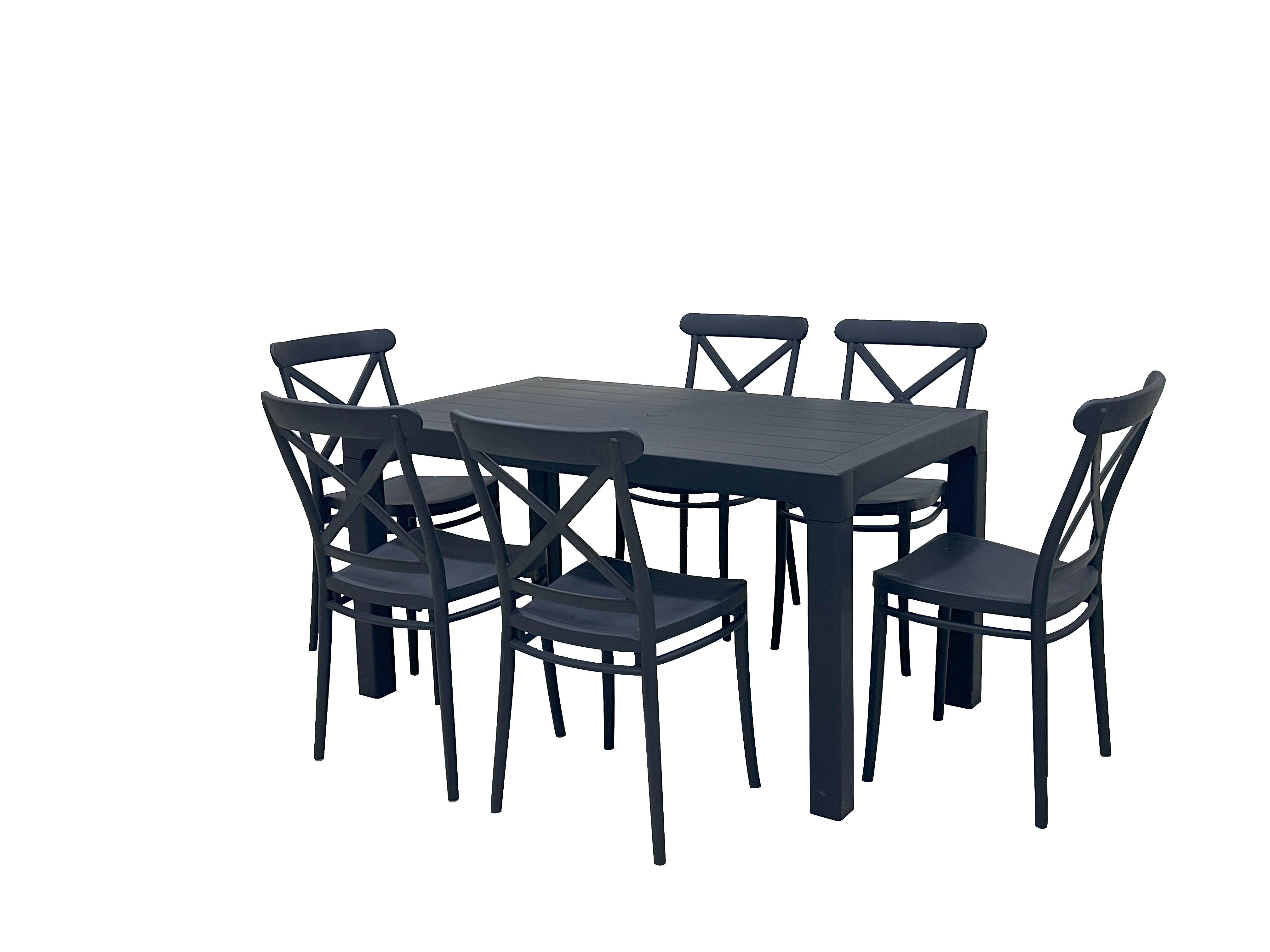 ARIZONA 80*140 WOOD MASA TIARA SANDALYE PLASTİK BAHÇE MASA TAKIMI