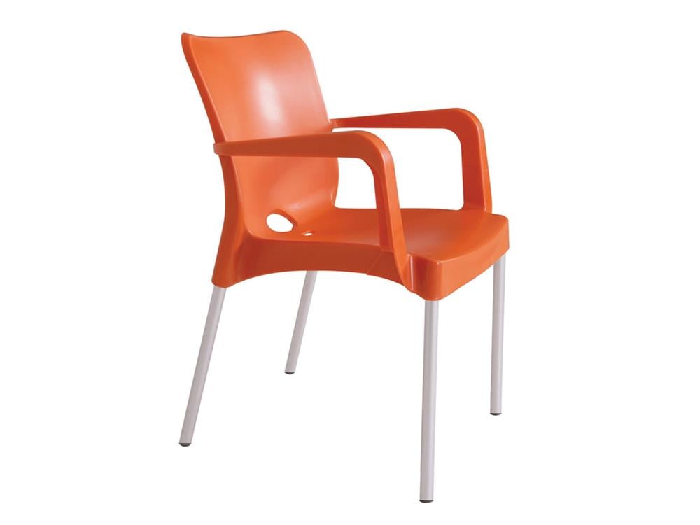 FULYA METAL AYAKLI PLASTİK BAHÇE SANDALYESİ (6 ADET)