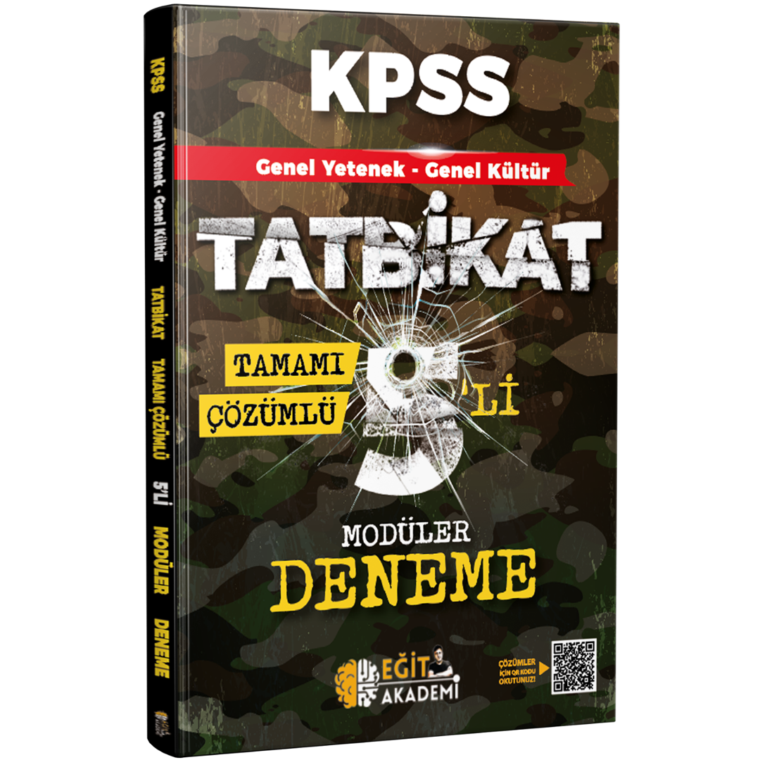 2024 KPSS Genel Yetenek Genel Kültür Tatbikat Tamamı Çözümlü 5'li Modüler Deneme Eğit Akademi