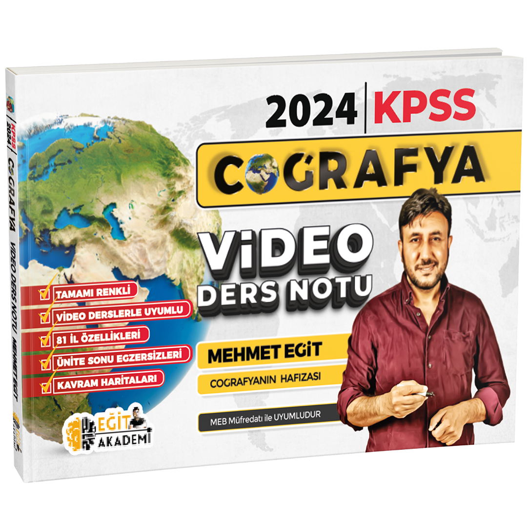 2024 Mehmet Eğit KPSS Coğrafya Video Ders Notları Eğit Akademi