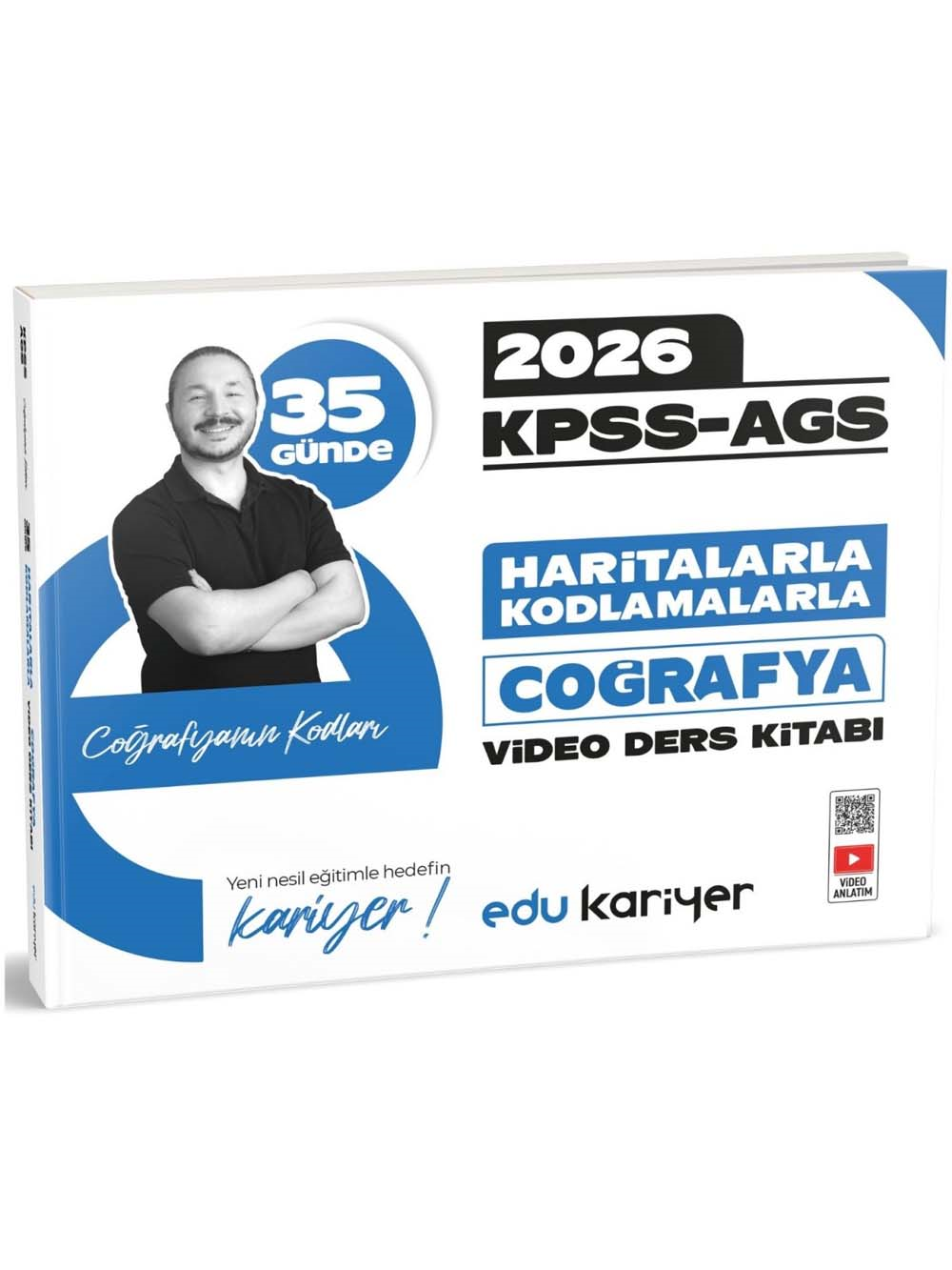 2026 Edu Kariyer Coğrafyanın Kodları 2026 KPSS-AGS 35 Günde Haritalarla Kodlamalarla Coğrafya Video Ders Kitabı