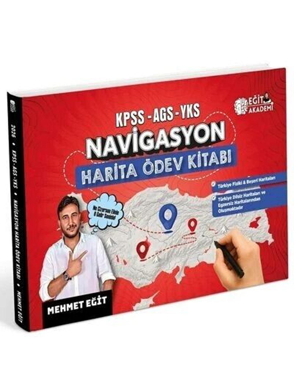 2026 Eğit Akademi KPSS MEB-AGS TYT AYT Coğrafya NAVİGASYON Harita Ödev Kitabı - Mehmet Eğit Eğit Akademi