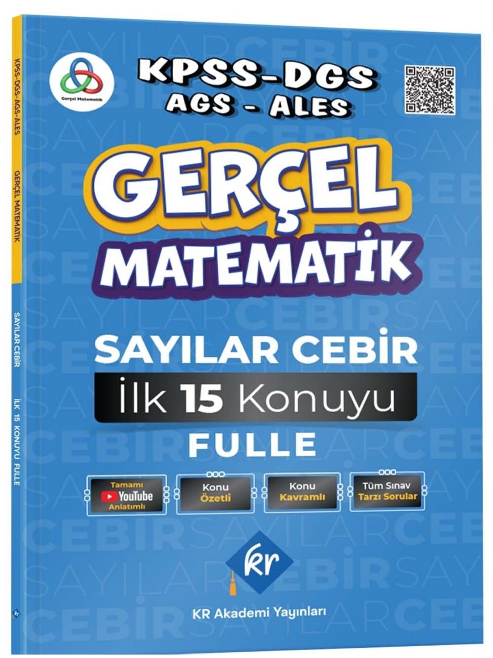 2026 Gerçel Matematik KPSS DGS AGS ALES Sayılar Cebir İlk 15 Konuyu Fulle KR Akademi Yayınları