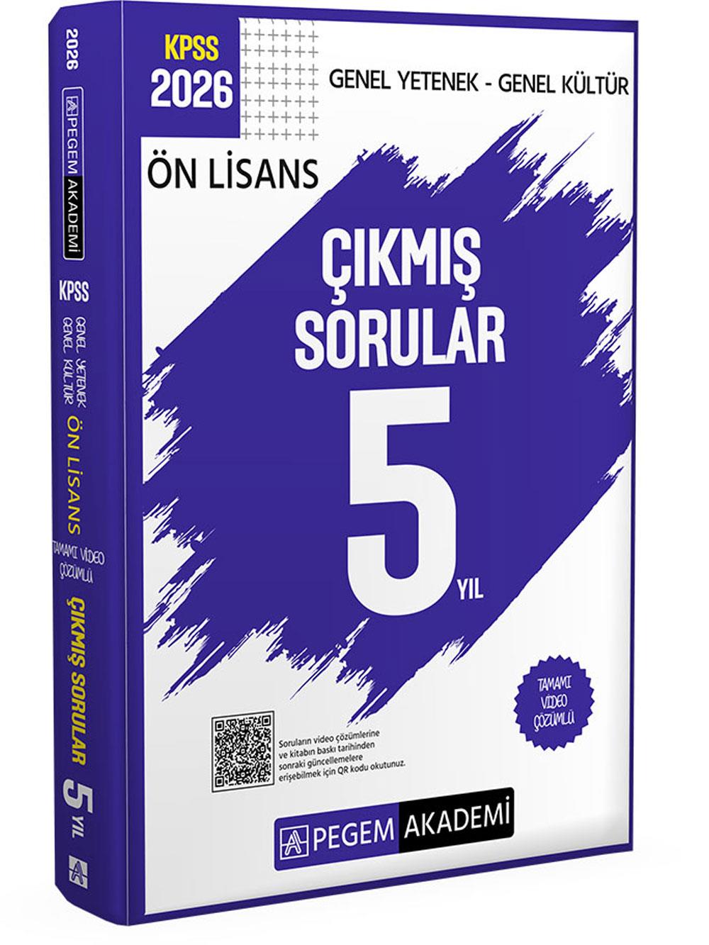 2026 KPSS Ön Lisans Genel Yetenek Genel Kültür Tamamı Video Çözümlü Çıkmış Sorular 5 Yıl