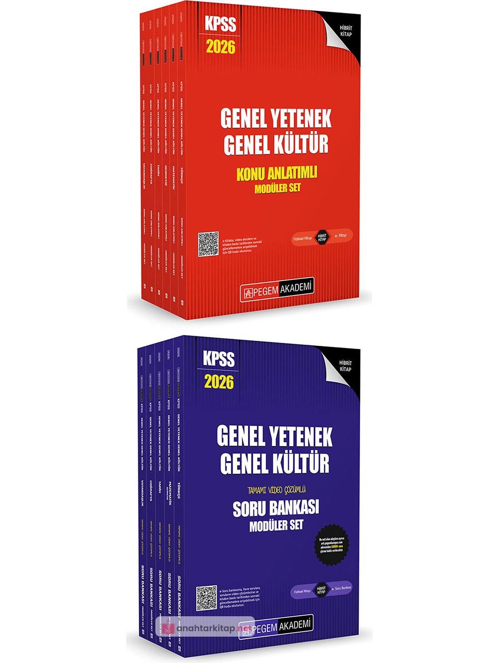 2026 Pegem Yayınları KPSS Genel Yetenek Genel Kültür Lisans Konu Anlatımlı + Soru Bankası Modüler Set 11 Kitap