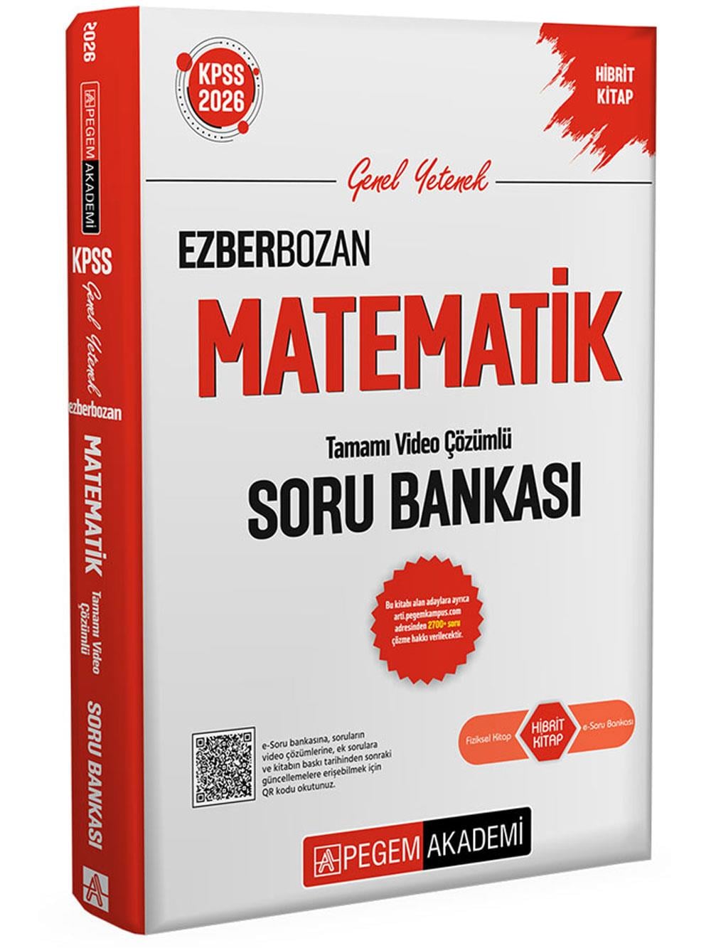 2026 Pegem Yayınları KPSS Genel Yetenek Genel Kültür Ezberbozan Matematik Tamamı Video Çözümlü Soru Bankası