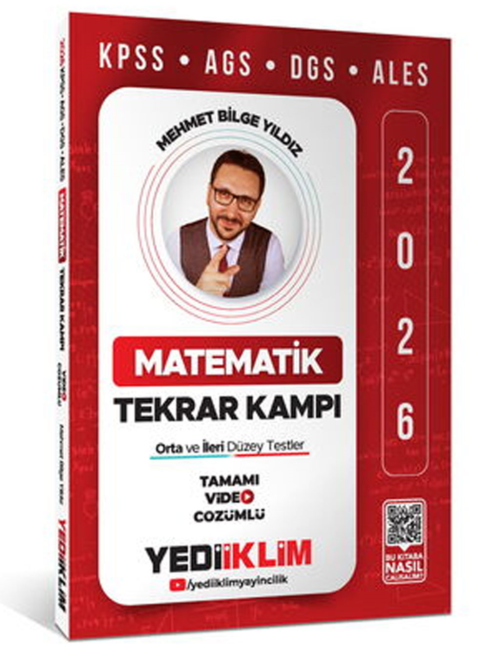 2026 Yediiklim Yayınları 2026 KPSS AGS DGS ALES Matematik Tamamı Video Çözümlü Tekrar Kampı Mehmet Bilge Yıldız