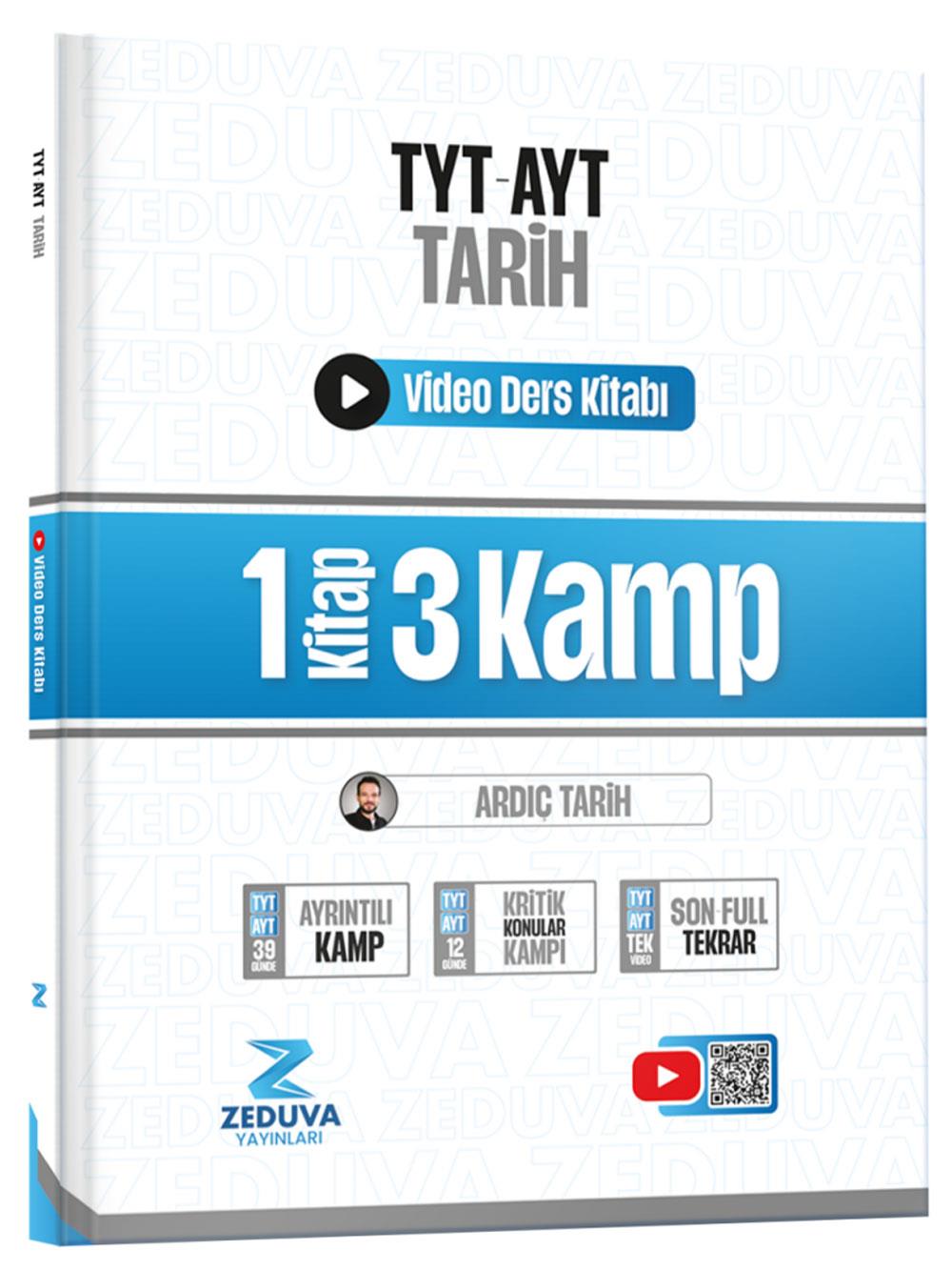 2026 Zeduva Yayınları Ardıç Tarih TYT-AYT Tarih 1 Kitap 3 Kamp Video Ders Kitabı