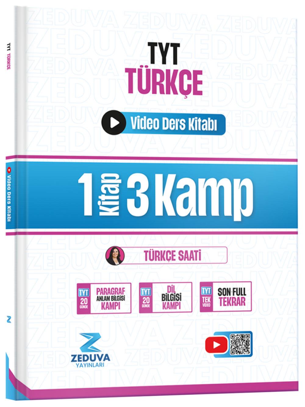 2026 Zeduva Yayınları Türkçe Saati TYT Türkçe 1 Kitap 3 Kamp Video Ders Kitabı