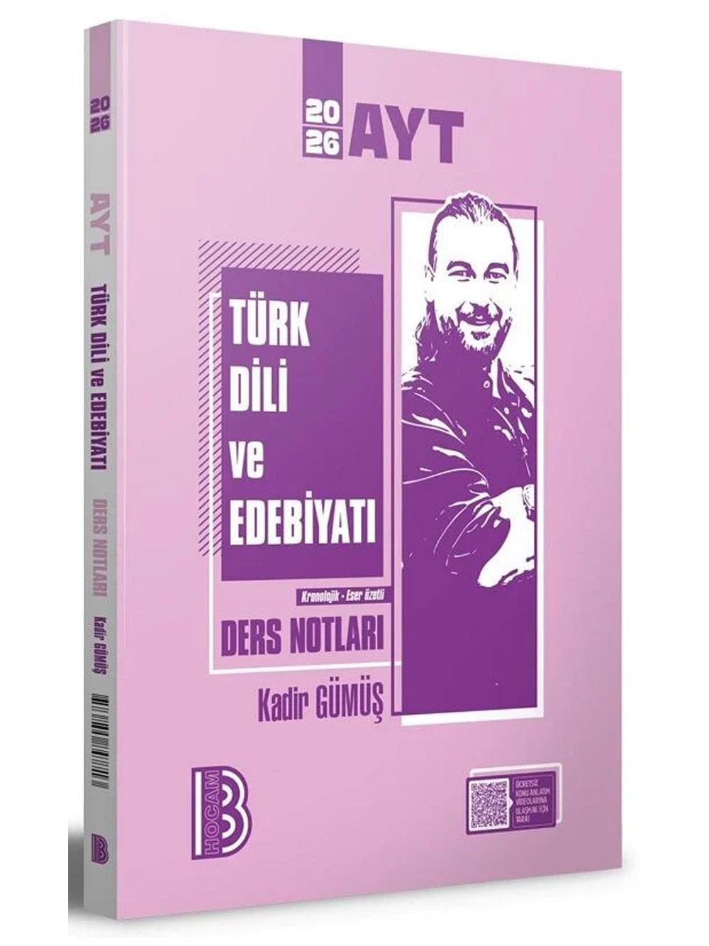Benim Hocam 2026 YKS AYT Türk Dili ve Edebiyatı Ders Notları - Kadir Gümüş