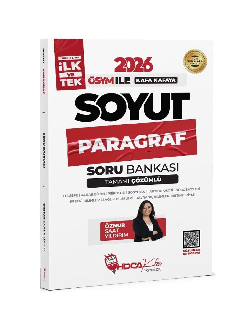 Hoca Kafası 2026 KPSS TYT ALES DGS Soyut Paragraf Soru Bankası Çözümlü - Öznur Saat Yıldırım Hoca Kafası Yayınları