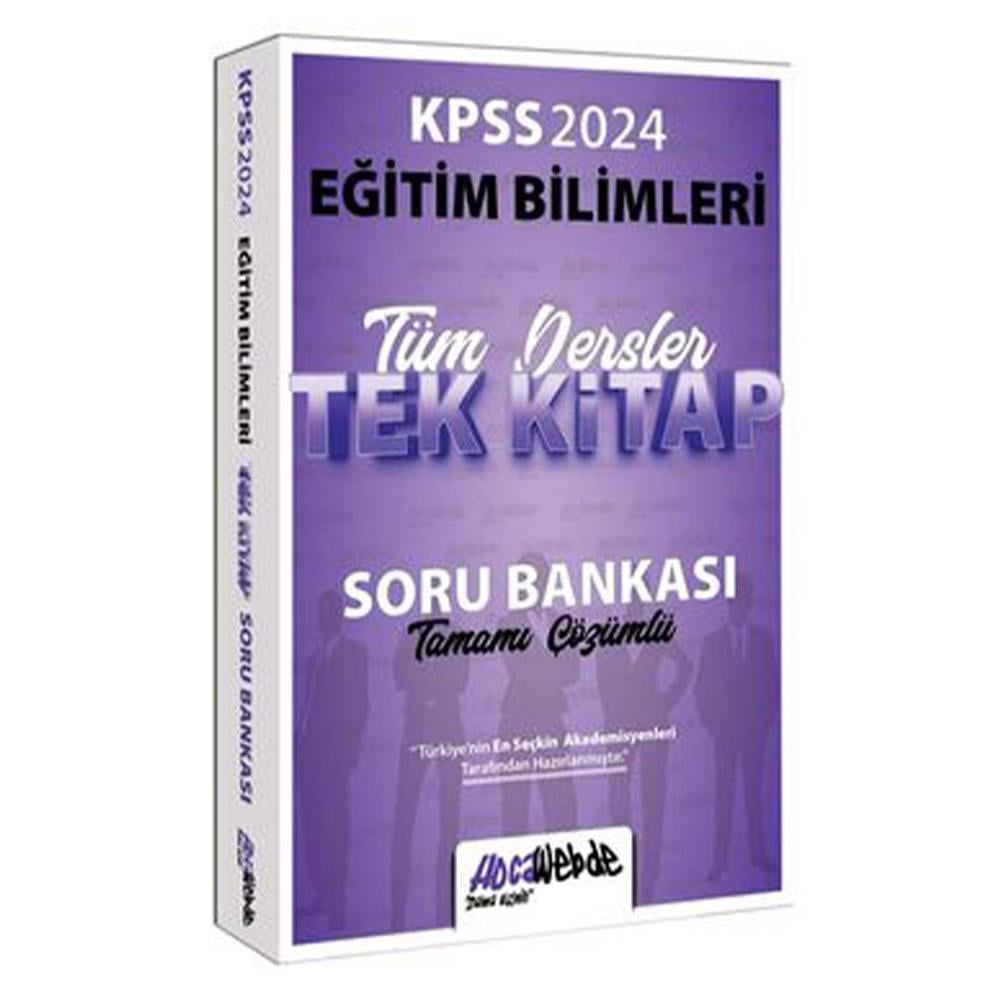 HocaWebde 2024 KPSS Eğitim Bilimleri Tüm Dersler Tamamı Çözümlü Tek Kitap Soru Bankası