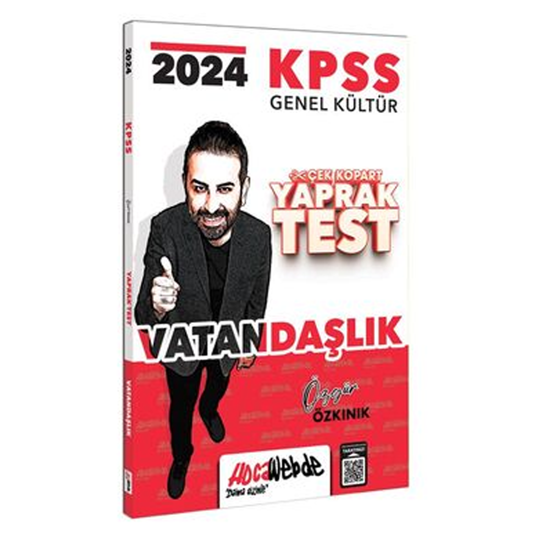 HocaWebde Yayınları 2024 KPSS GK Vatandaşlık Yaprak Test 