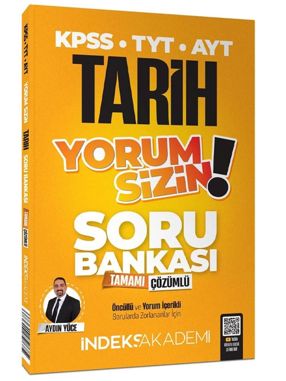 İndeks Akademi 2024 KPSS Tarih Yorum Sizin Soru Bankası Çözümlü - Aydın Yüce