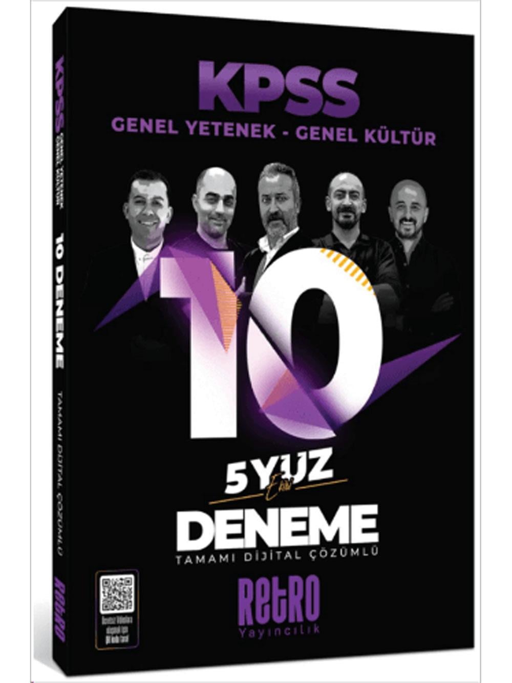 Retro Yayıncılık 2026 KPSS Genel Yetenek Genel Kültür 10 LU DENEME İlker Karabulut , Önay Çepe , İsmail ERYILMAZ , Mehmet Celal Özyıldız , Aker Kartal