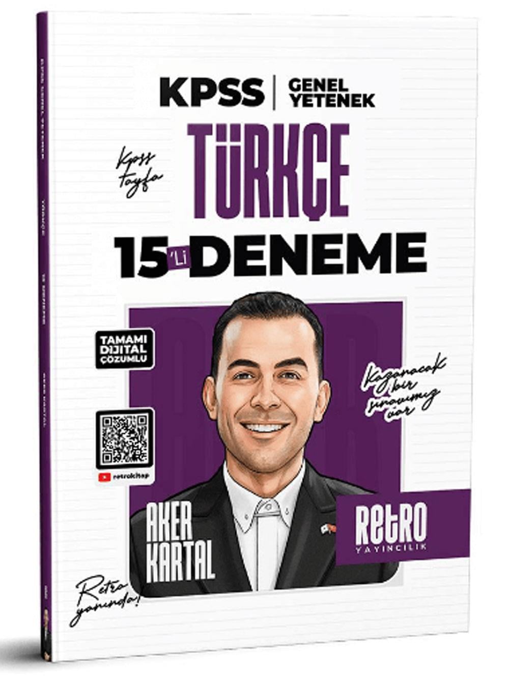 Retro Yayıncılık 2026 KPSS GYGK TÜRKÇE 15 Lİ DENEME Aker Kartal