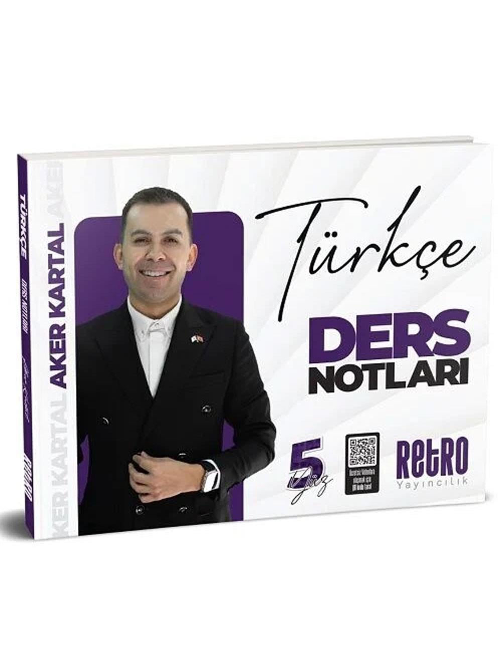 Retro Yayıncılık 2026 KPSS Türkçe 5Yüz Ders Notları - Aker Kartal