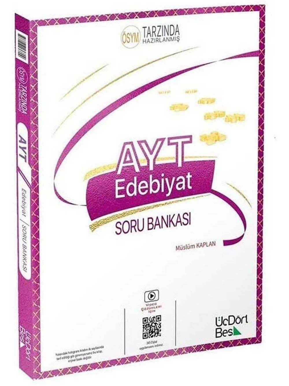 Üç Dört Beş 2025 YKS AYT Edebiyat Soru Bankası - Müslüm Kaplan Üç Dört Beş Yayınları