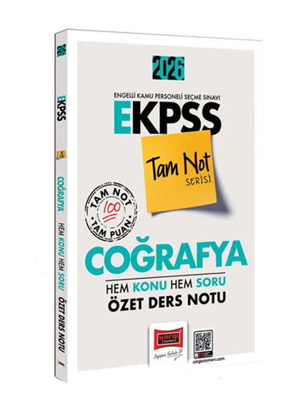 Yargı Yayınları 2026 E-KPSS Tam Not Serisi Coğrafya Hem Konu Hem Soru Özet Ders Notu