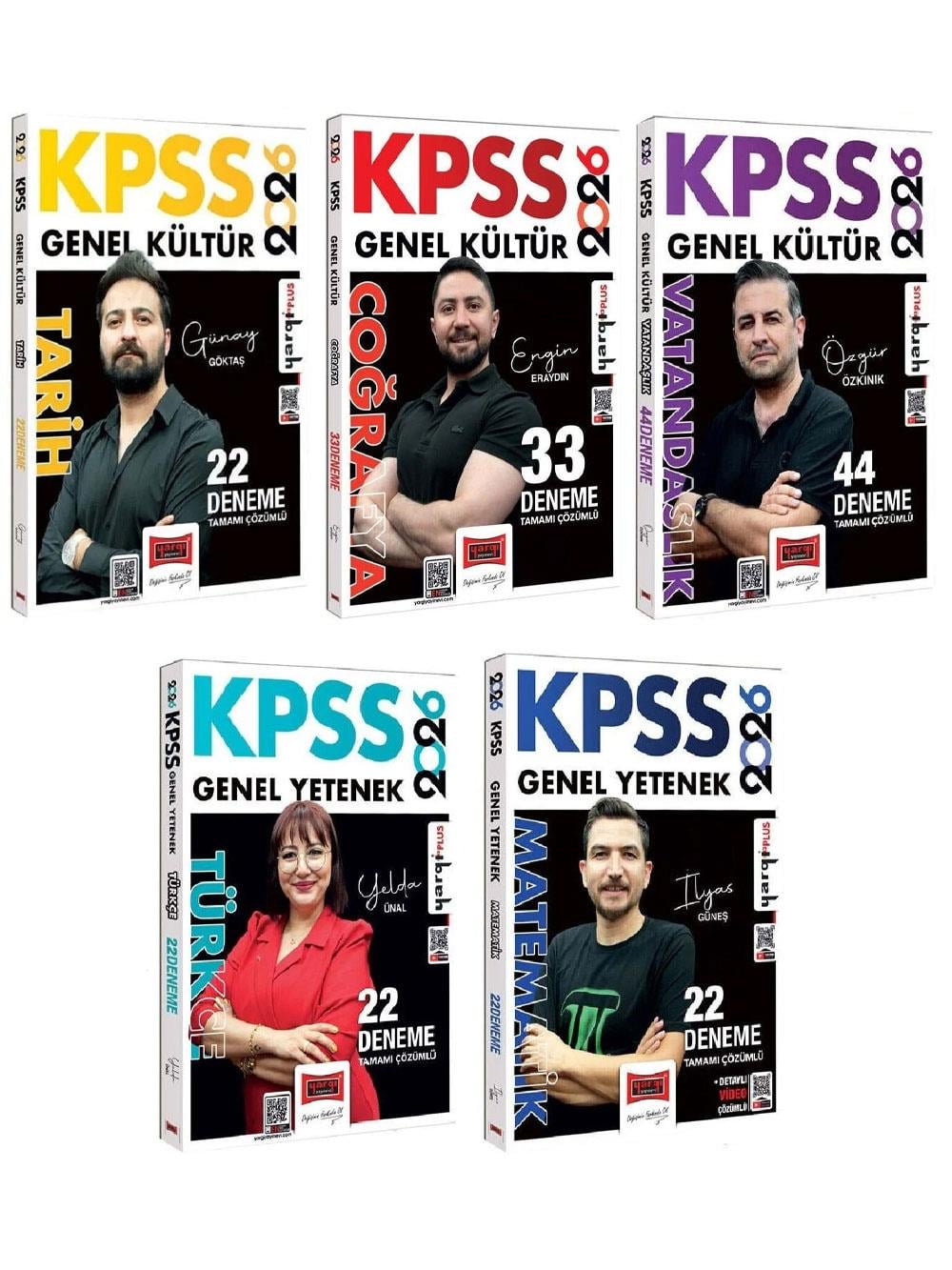 Yargı Yayınları 2026 KPSS Genel Yetenek Genel Kültür 5'li Deneme Seti (Toplam 143 Deneme)
