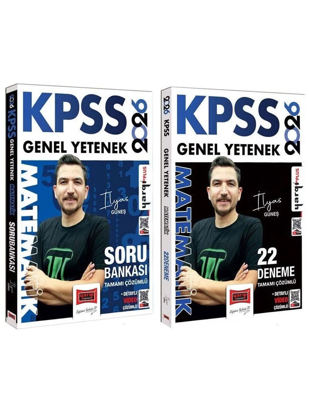 Yargı Yayınları 2026 KPSS Matematik Soru Bankası + 22 Deneme 2 li Set - İlyas Güneş