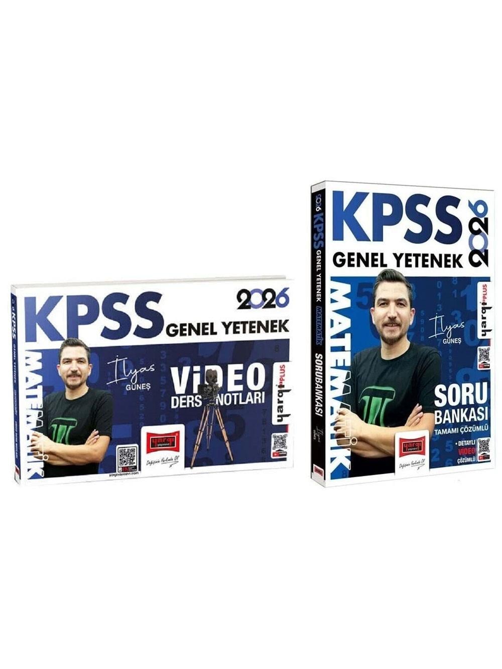 Yargı Yayınları 2026 KPSS Matematik Video Ders Notları + Soru Bankası 2 li Set- İlyas Güneş 