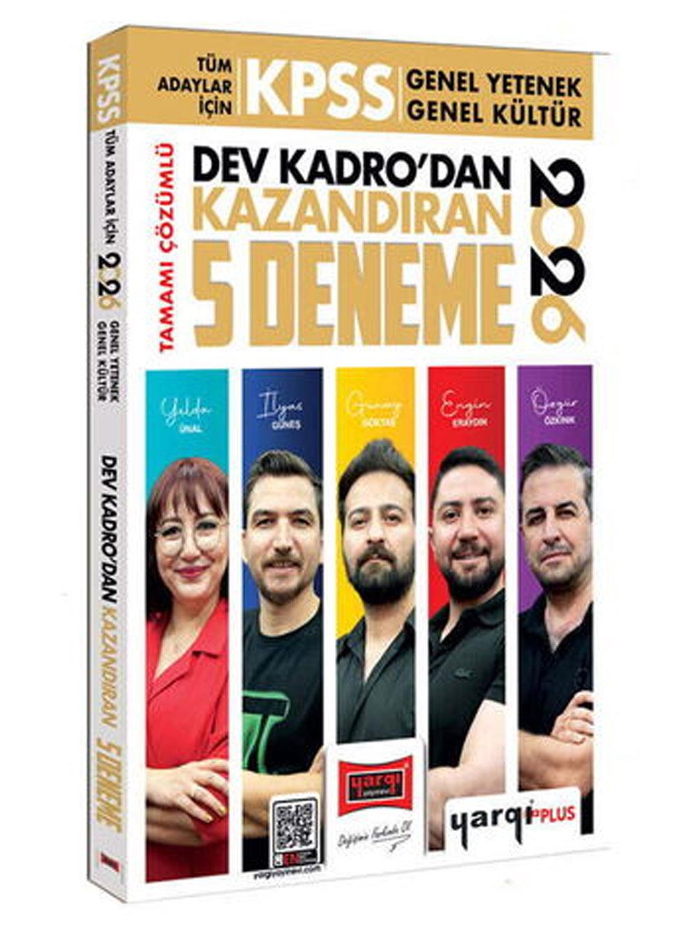 Yargı Yayınları 2026 KPSS Tüm Adaylar İçin Tamamı Çözümlü Dev Kadrodan Kazandıran 5 Deneme